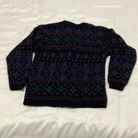 Vintage Alps Fine Apparel Cardigan Wool Blend Sweater Fair Isle Women’s Sz S - Picture 3 of 4